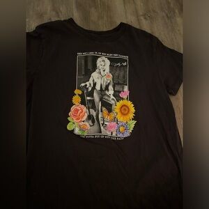 Dollcake Black Tee with White Butterfly Accent